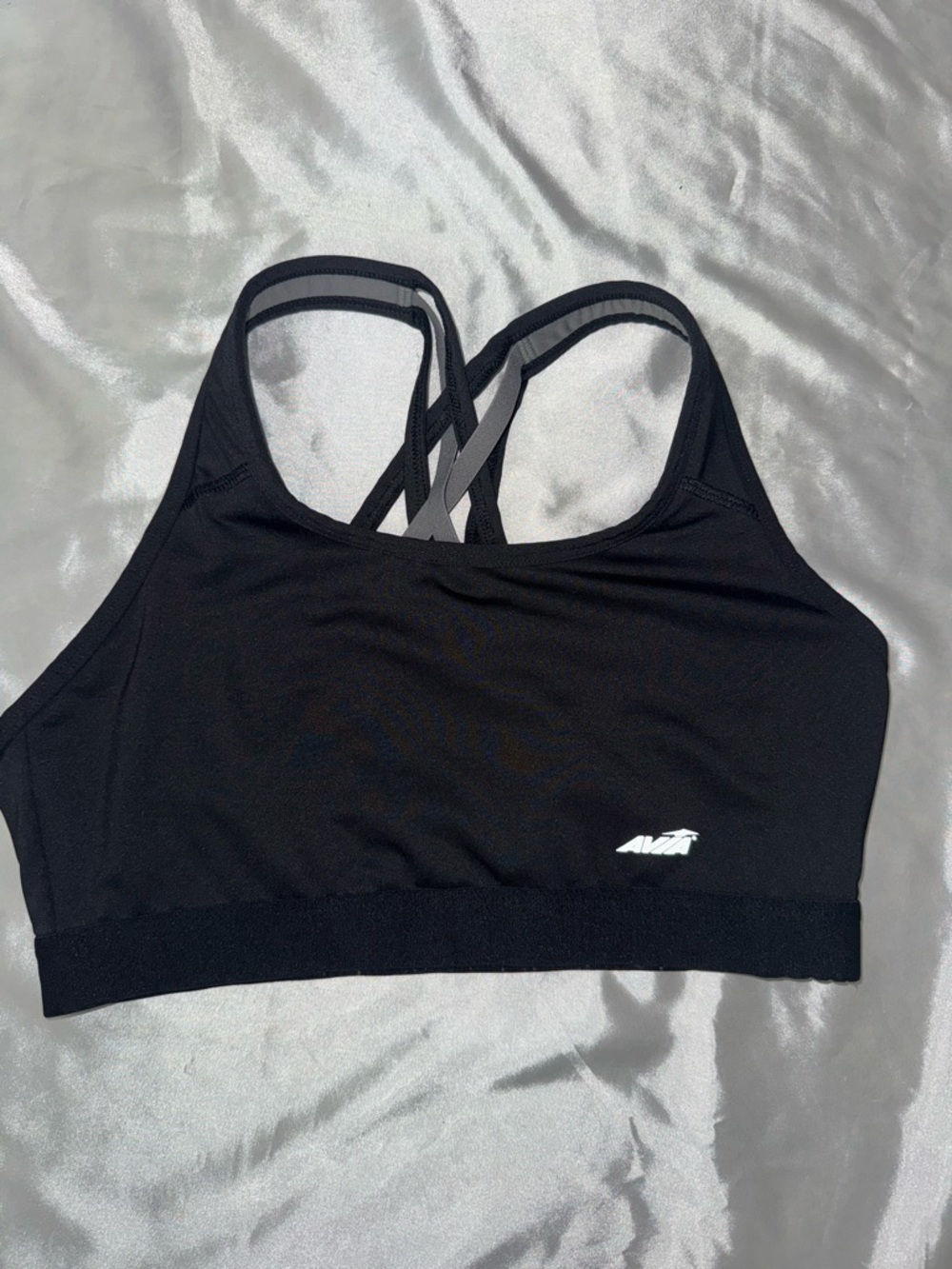 Avia Black Crisscross Back Sports Bra